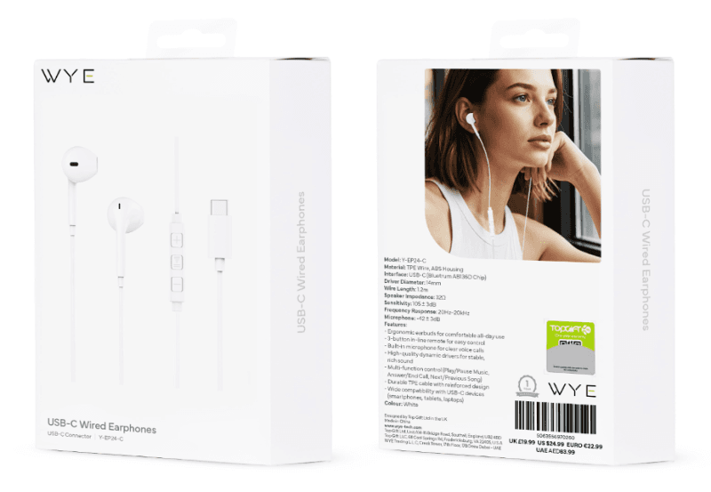 USB-C Wired Earphones USB-CConnector