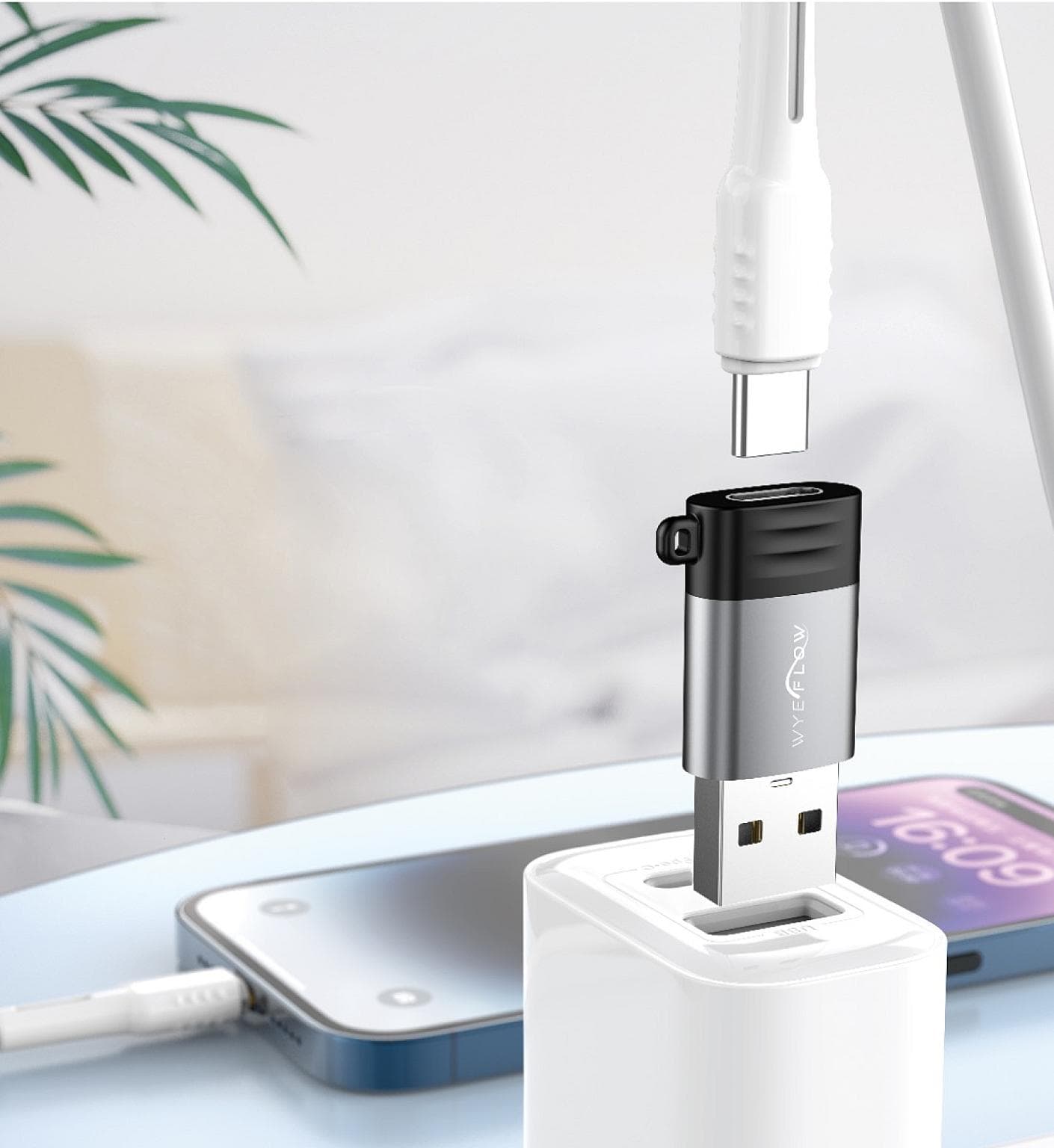 WYEFLOW USB-A to USB-C OTG Adaptor