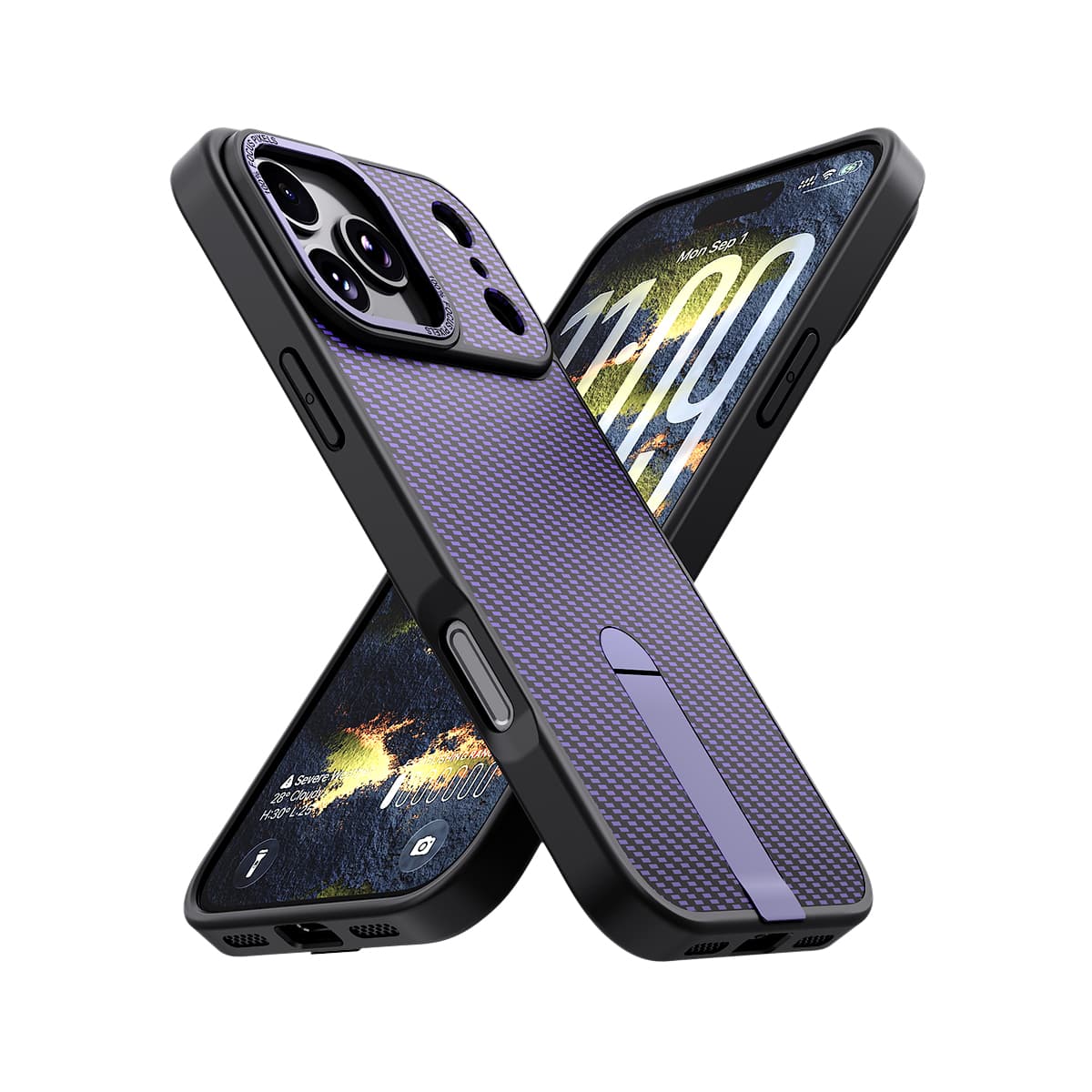 Galaxy S24 Ultra Carbon Design KickStand PC30 Case