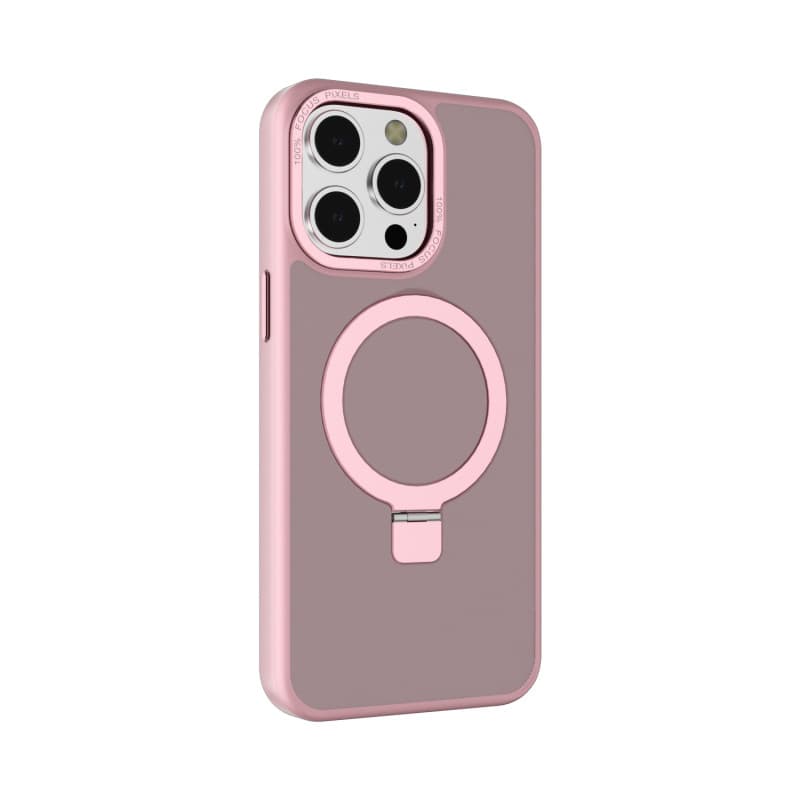 iPhone 16 Metal Magsafe With Back Stand Case