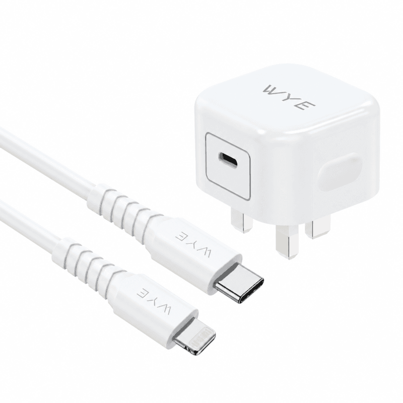 GaN 20W USB-C Power Adaptor with USB-C to 8-Pin 1m Cable