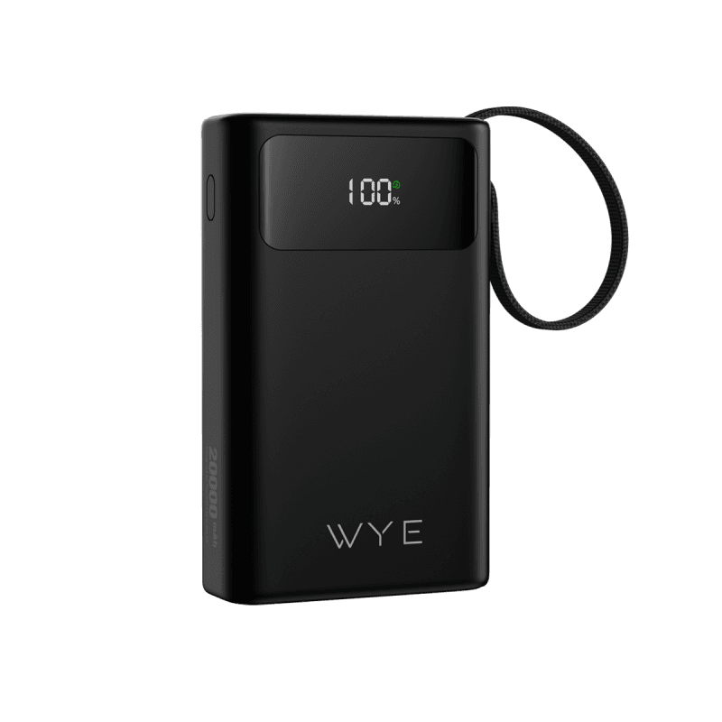 45W 20K Power Bank with Built-in Cables & LED Display